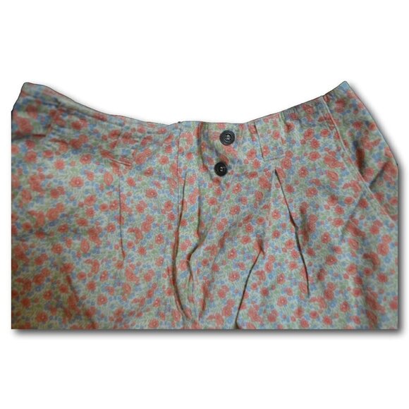 Vintage Floral Print High-Waisted Pants - Retro 90s Size: 10 - Picture 3 of 4
